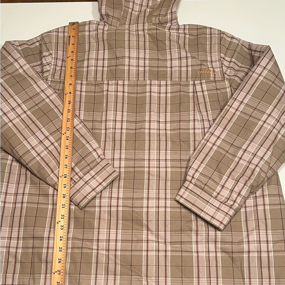 Ariat Rebar Women's Fossil Plaid Size 2XL Quilt Lined Shacket Hoodie MSRP $169 - Picture 8 of 10